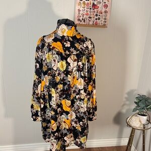 Who What Wear Black Floral Dress